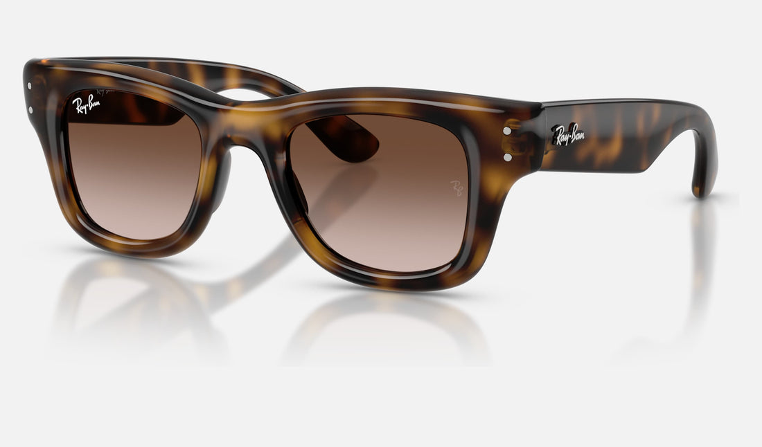 Ray-Ban Junior RJ9240S — Havana / Light Brown Gradient Dark Brow — quarter view