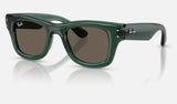 Ray-Ban Junior RJ9240S — Transparent Green / Brown — quarter view