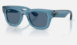 Ray-Ban Junior RJ9240S — Transaprent Blue / Dark Blue — quarter view