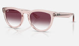 Ray-Ban RB2237 — Transparent Pink / Clear Gradient Dark Violet — quarter view