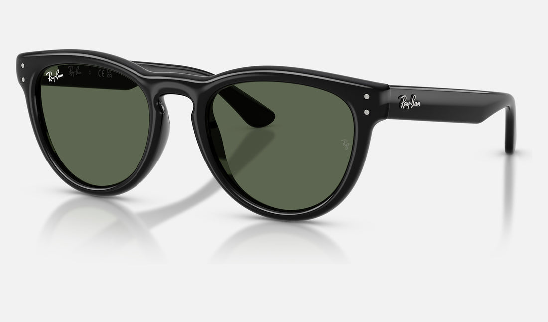 Ray-Ban RB2237 — Black / Dark Green — quarter view