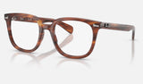 Ray-Ban Brunel Ii RX5535F — Striped Havana — quarter view
