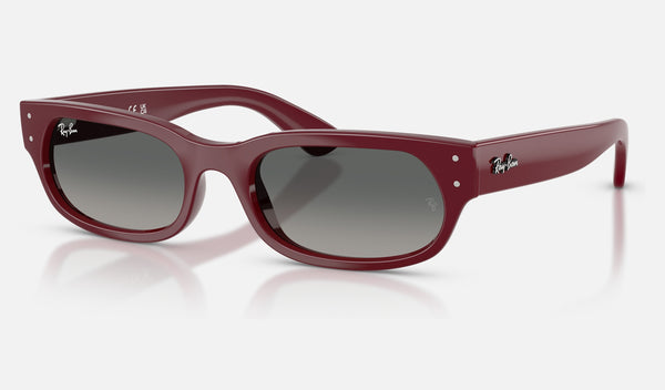 Ray-Ban RB2236 — Bordeaux / Light Grey Gradient Dark Grey — quarter view