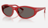 Ray-Ban RB2228 — Red / Dark Grey — quarter view
