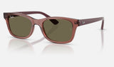 Ray-Ban Junior RJ9086S — Transparent Violet / Brown — quarter view