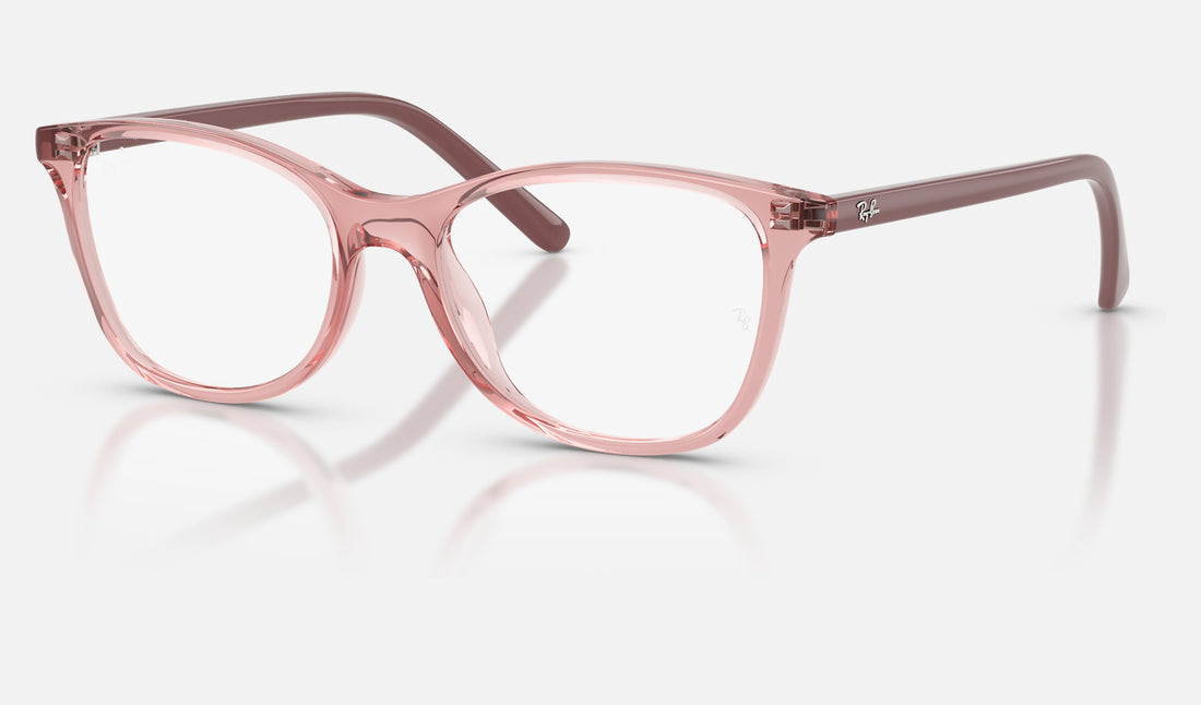Ray-Ban Junior RY1907F — Transaprent Pink — quarter view