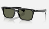 Ray-Ban Brunel RB2234F — Black / Green Polarized — quarter view