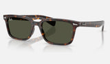 Ray-Ban Brunel RB2234F — Havana / Green — quarter view