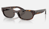 Ray-Ban RB2236F — Havana / Dark Grey — quarter view