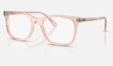 Ray-Ban RX5446 — Transparent Pink — quarter view