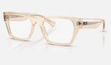 Ray-Ban RX5448 — Transparent Nude — quarter view