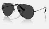 Ray-Ban Aviator RB3025 — Black / Polarized Black — quarter view