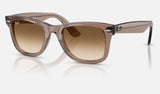Ray-Ban Wayfarer Ease RB4340 — Transparent Light Brown / Clear Gradient Brown — quarter view