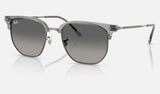 Ray-Ban New Clubmaster RB4416 — Transparent Gray on Gunmetal / Light Grey Gradient Dark Grey — quarter view