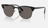 Ray-Ban Clubmaster RB3016 — Black on Black / Dark Grey — quarter view