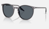 Ray-Ban RB2204 — Transparent Grey / Blue — quarter view