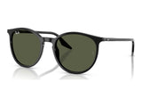 Ray-Ban RB2204 — Black / Dark Green — quarter view