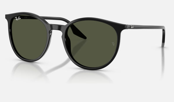 Ray-Ban RB2204 — Black / Dark Green — quarter view