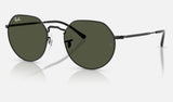 Ray-Ban Jack RB3565 — Black / Dark Green — quarter view