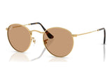 Ray-Ban Round Metal RB3447 — Arista / Brown — quarter view