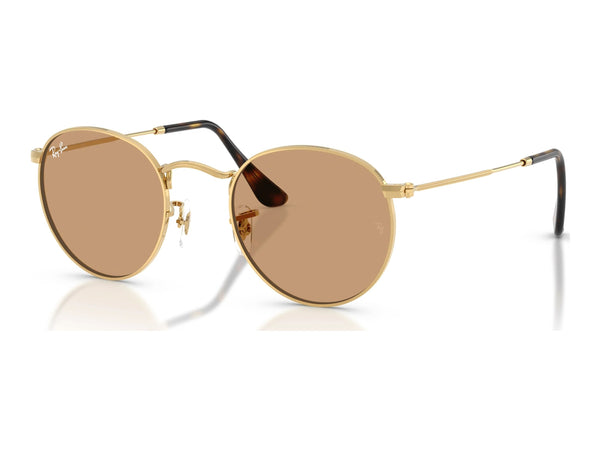 Ray-Ban Round Metal RB3447 — Arista / Brown — quarter view