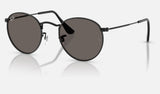 Ray-Ban Round Metal RB3447 — Black / Dark Grey — quarter view