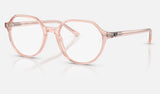 Ray-Ban Thalia RX5395 — Transaprent Pink — quarter view