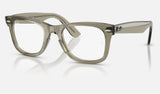 Ray-Ban Wayfarer Ease RX4340V — Transparent Green — quarter view