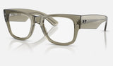 Ray-Ban Mega Wayfarer RX0840V — Transparent Green — quarter view