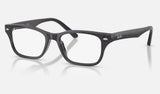 Ray-Ban RX5345D — Transparent Dark Violet Grey — quarter view