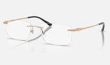 Ray-Ban RX8781D — Rosegold — quarter view