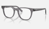 Ray-Ban RX5461D — Transparent Grey — quarter view