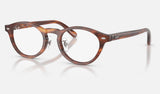 Ray-Ban RX5457D — Striped Havana — quarter view