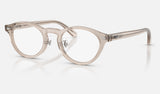 Ray-Ban RX5457D — Transparent Light Brown — quarter view