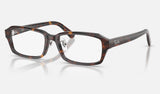 Ray-Ban RX5458D — Havana — quarter view
