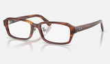 Ray-Ban RX5458D — Striped Havana — quarter view