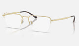Ray-Ban RX8785D — Pale Gold — quarter view