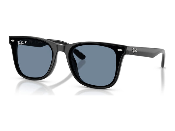 Ray-Ban RB4420 — Black / Dark Blue Polarized — quarter view