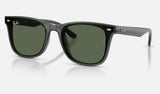 Ray-Ban RB4420 — Transparent Grey / Dark Green — quarter view