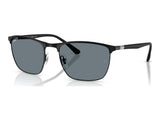 Ray-Ban RB3686 — Black / Dark Blue Polarized — quarter view