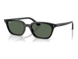 Ray-Ban Zaya RB4456 — Black / Dark Green — quarter view