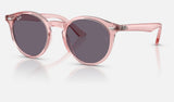 Ray-Ban Junior RJ9064S — Transparent Pink / Violet — quarter view