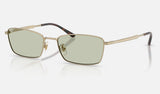 Ray-Ban RB8069D — Gold / Light Green — quarter view