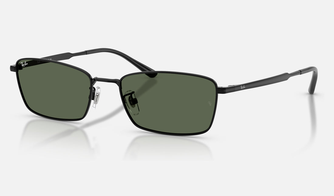 Ray-Ban RB8069D — Black / Dark Green — quarter view