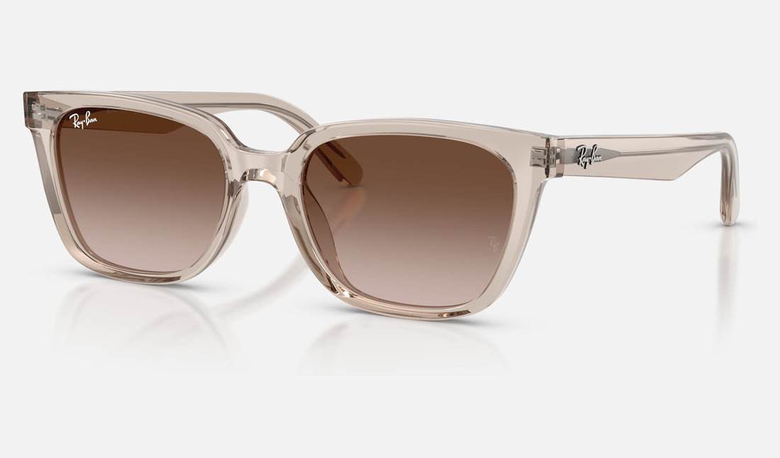 Ray-Ban RB2243D — Transparent Light Brown / Light Brown Gradient Dark Brow — quarter view