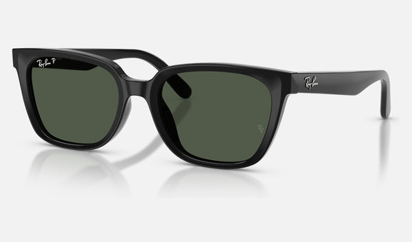 Ray-Ban RB2243D — Black / Polarized Dark Green — quarter view