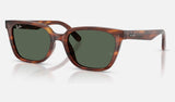 Ray-Ban RB2243D — Striped Havana / Dark Green — quarter view