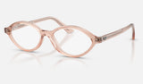 Ray-Ban RX7265 — Transparent Pink — quarter view
