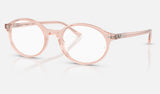 Ray-Ban German RX5429 — Transparent Pink — quarter view