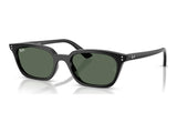 Ray-Ban Zaya RB4456F — Black / Dark Green — quarter view
